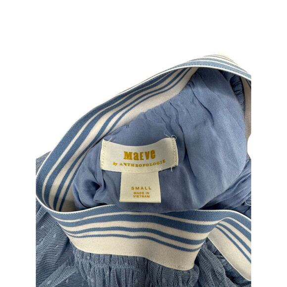 Anthropologie Maeve Tulle Midi Skirt Size Small Color: Blue - Picture 3 of 12